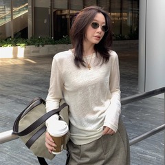 SHINE The* Row基础王炸单品 修身软糯 两色羊毛中缝内搭长袖T恤