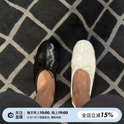 蝴蝶结软底三色芭蕾舞鞋