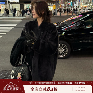 自留 两色中长款 进口拉贡 羊皮毛一体 皮草外套 高奢贵货 SHINE