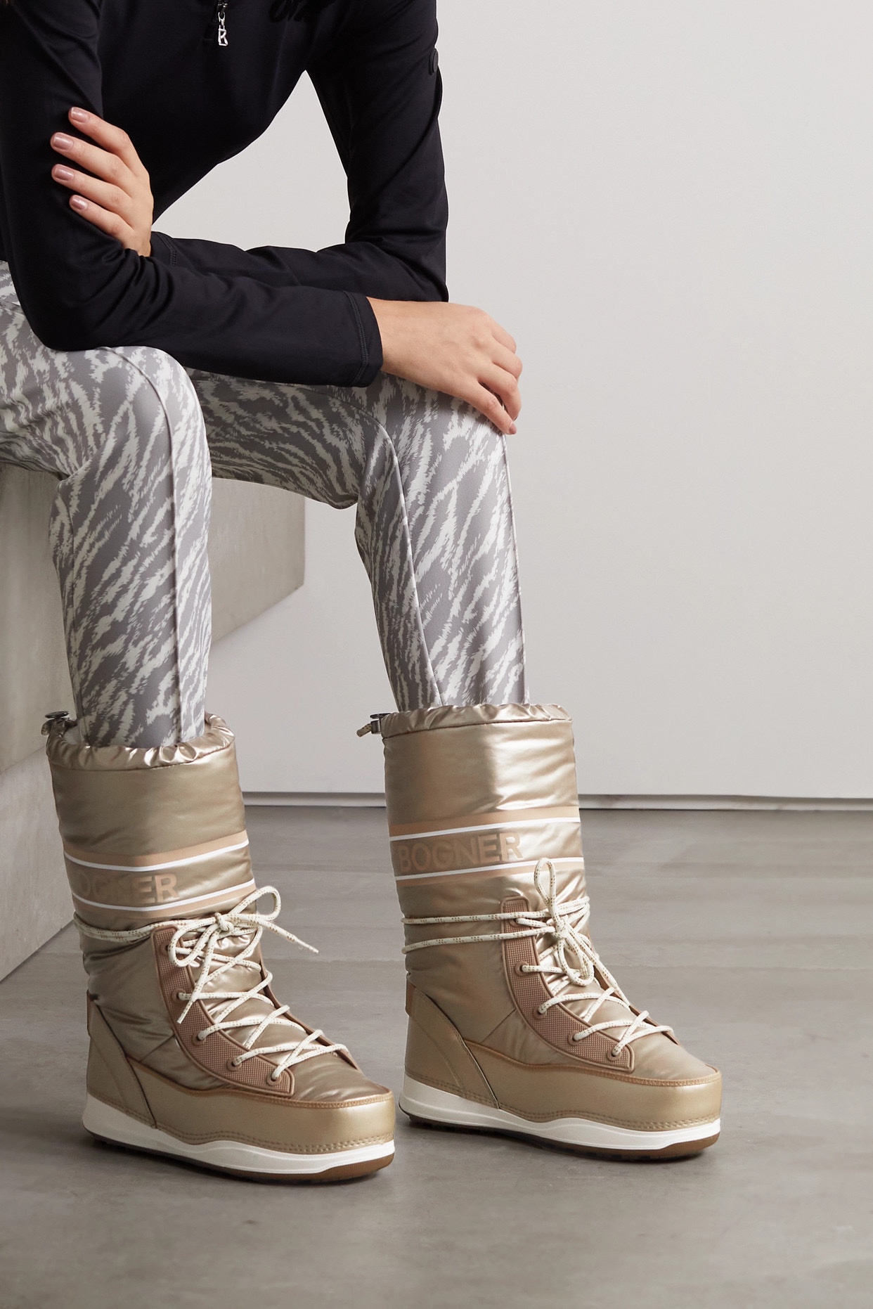 正品代购5折Bogner Les Arcs雪地靴保暖雪乡鞋滑雪