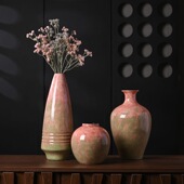 绿脂凝春国风新中式 高颜值陶瓷花瓶室内复古风民宿