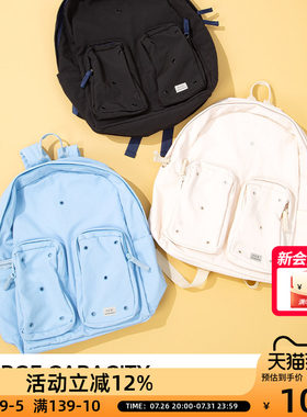 OCE轻氧洞洞双肩包包女新款可爱学生背包休闲大容量热销蓝白黑色
