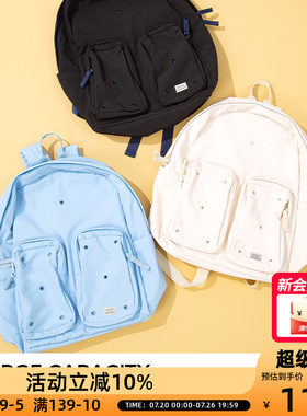 OCE轻氧洞洞双肩包包女新款可爱学生背包休闲大容量热销蓝白黑色
