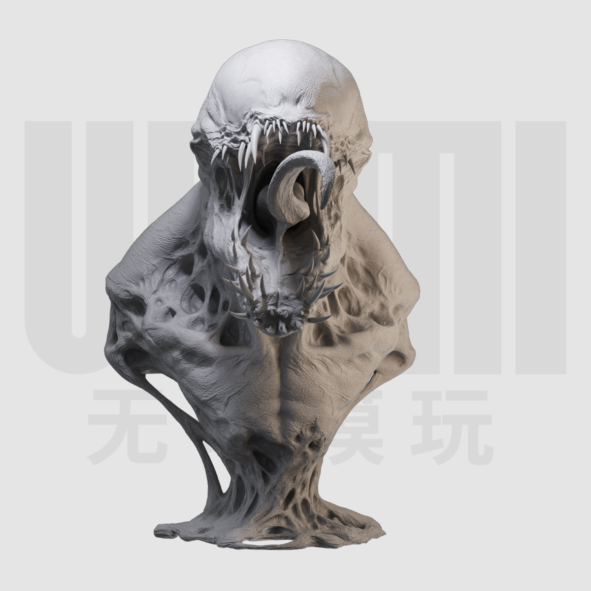 1/10毒液胸像 漫威共生体 16比例GK树脂白模手办模型 544