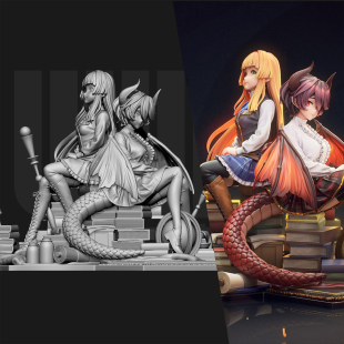 玛纳利亚的密友 安与格蕾尔 1/24GK白模手办 18比例树脂模型 6366