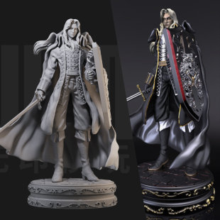 阿鲁卡多 恶魔城吸血鬼 1:24白模手办/18比例GK兵人3D打印模 1226