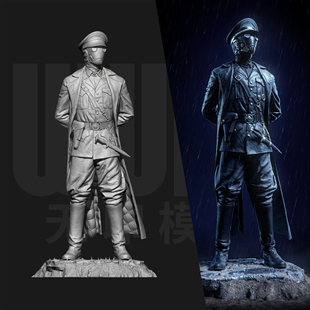 地狱男爵 卡尔 发条人 1/24GK白模手办18比例树脂3D打印模型 6774