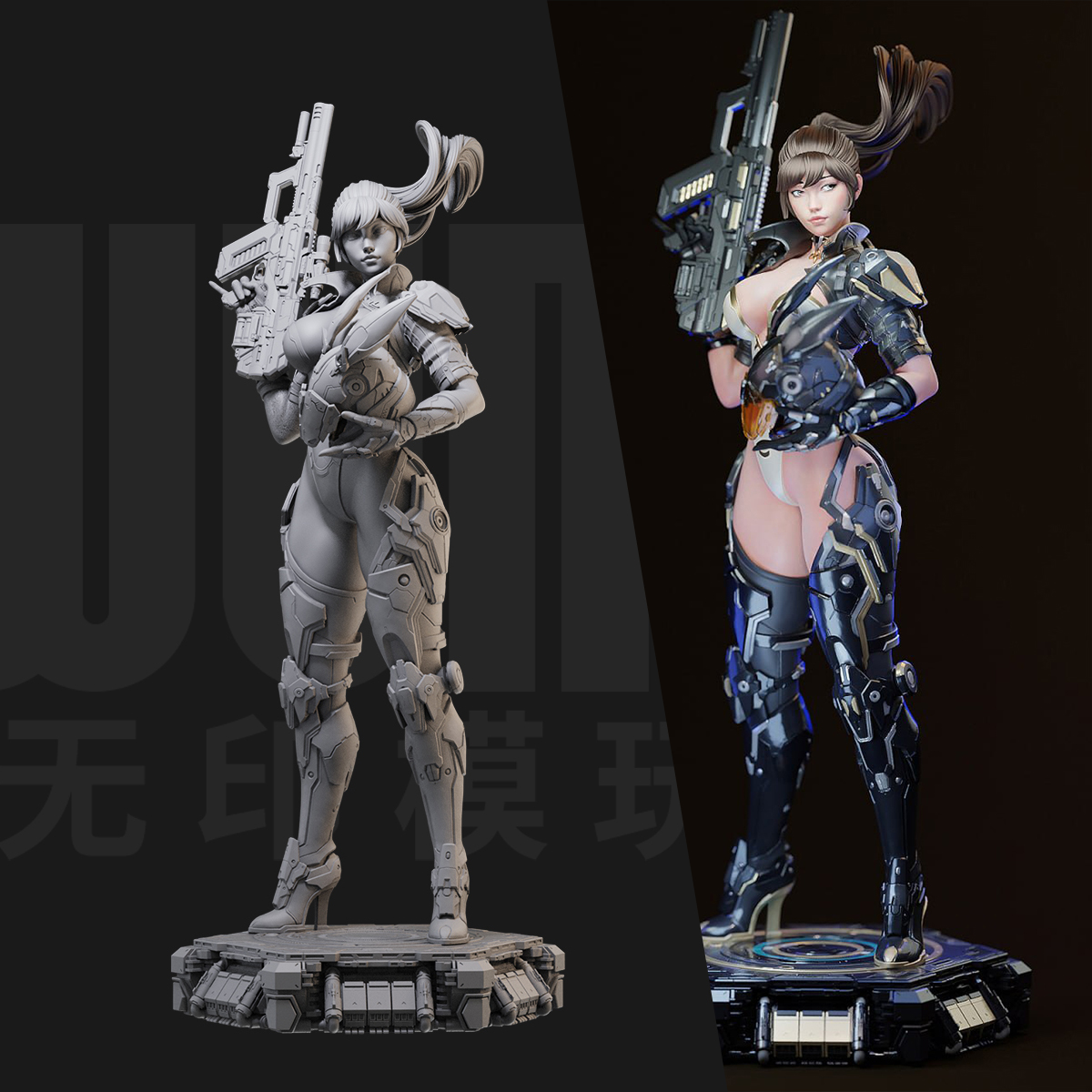 1/24 邦妮 第一后裔 游戏 18比例GK白模手办3D打印兵人模型 5627