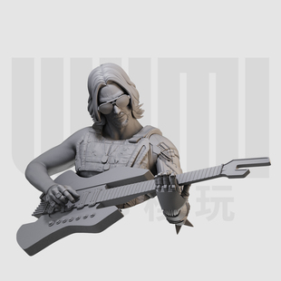 1/10 强尼银手 赛博朋克2077 16比例GK树脂白模手办模型 1172