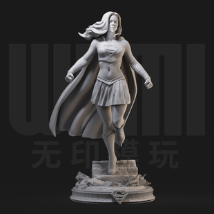 女超人 DC超级英雄战衣版1/24白模GK手办18比例兵人3D打印模型840