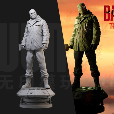 1/24 哥谭谜语人 新蝙蝠侠 18比例GK白模手办3D打印兵人模型 3431