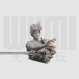 哈迪斯地狱之战胸像 1比16GK白模 3D打印树脂 1/10手办模型 102