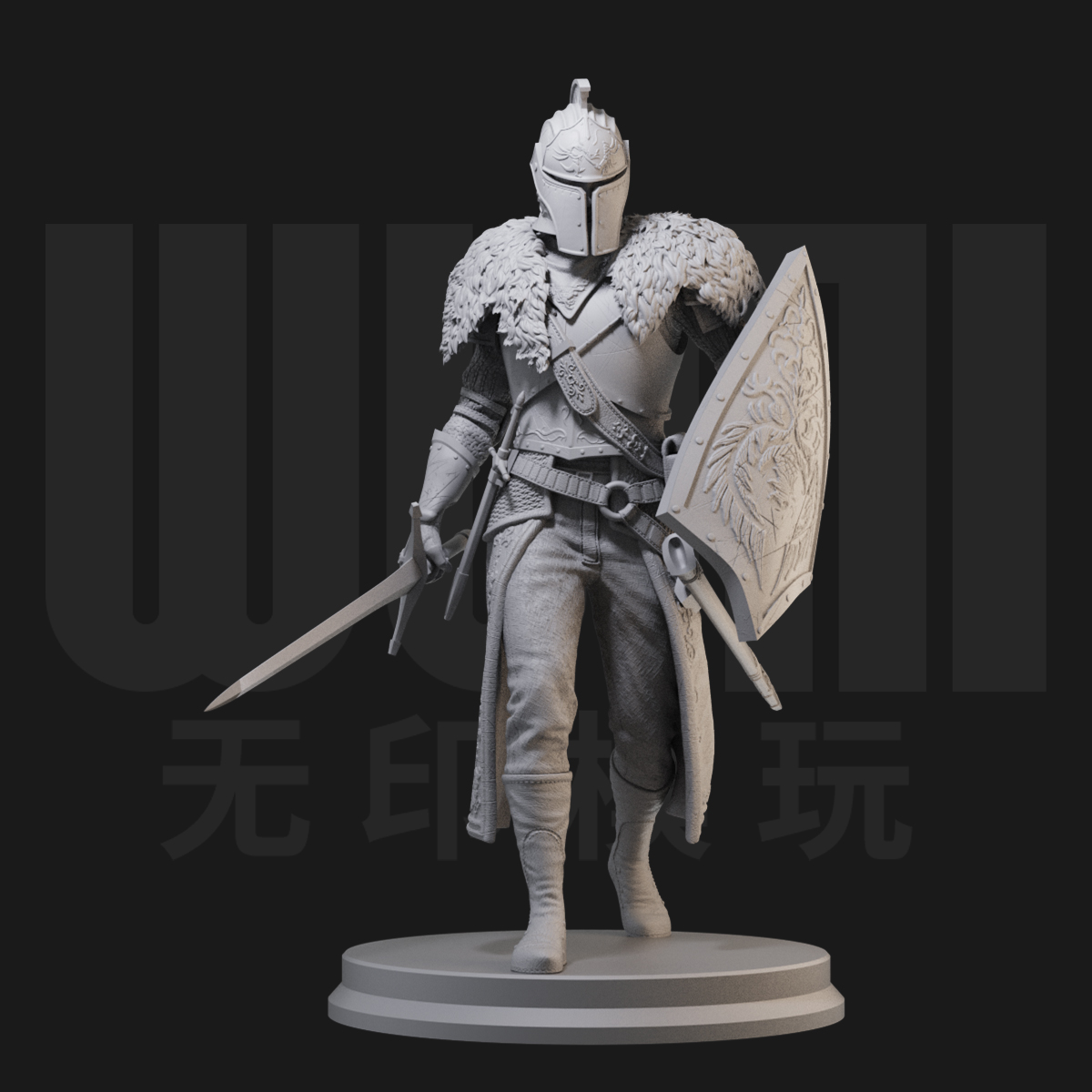 法汉骑士 黑暗之魂 1/24白模GK手办18比例兵人3D打印模型 1012