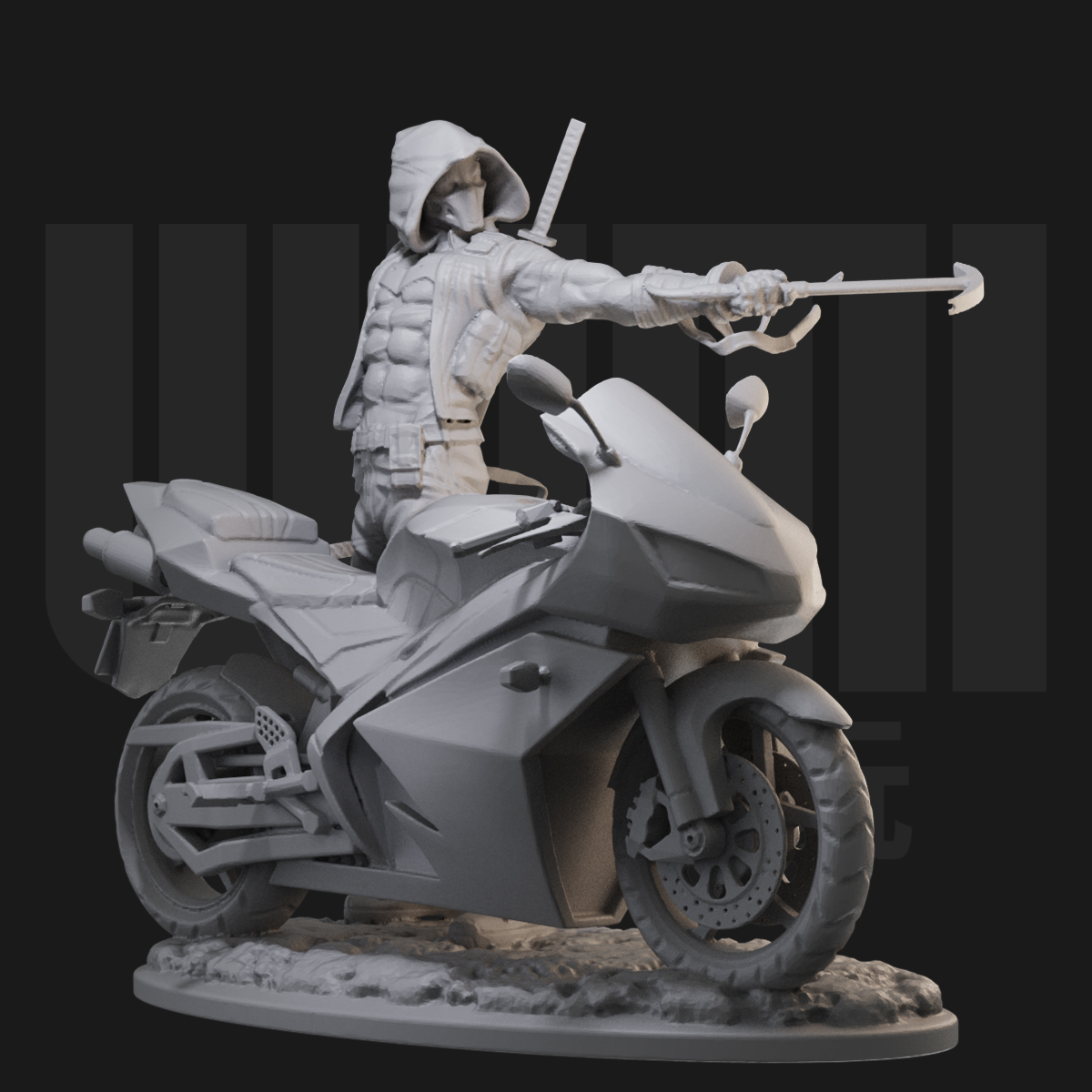 1/24 红兜帽 惩罚者反派 18比例GK白模手办 3D打印兵人模型 2793