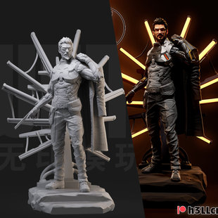 亚当简森 杀出重围 1/24白模GK手办 35比例兵人3D打印模型 617