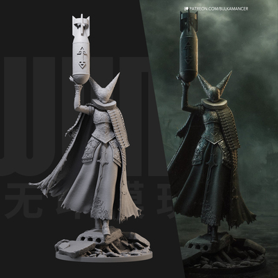1/24 炮兵女巫 战壕十字军 18比例GK白模手办3D打印兵人模型 5754