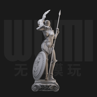 1/24雅典娜智慧战争的女神 18比例GK白模手办 3D打印兵人模型2621
