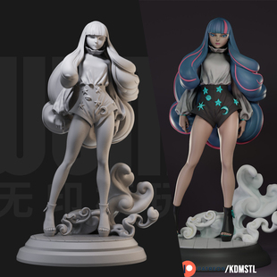 1/24 艾达 火影 博人传 18比例GK白模手办 3D打印兵人模型 2504