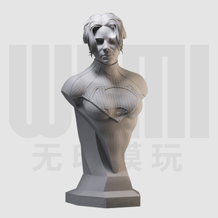 1/10 女超人半身胸像 闪电侠版 16比例GK树脂白模手办模型 535