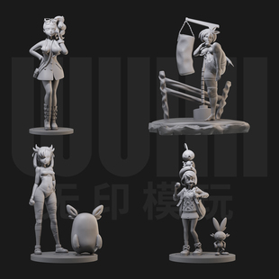 1/24 比亚 索妮亚 宝可梦 18比例GK白模手办3D打印兵人模型 5121