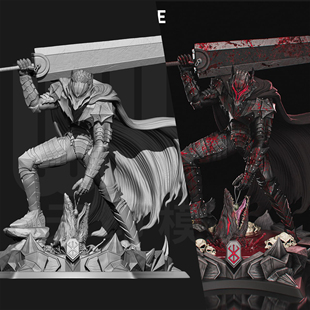 剑风传奇 格斯 狂战士盔甲 1/24GK白模手办 18比例树脂模型  6435