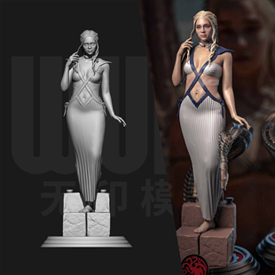 权力的游戏 龙妈真人版1/24手办GK白模 18比例3D打印兵人模型6220