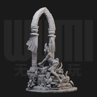 1/24 兽人盗贼 龙与地下城 18比例GK白模手办3D打印兵人模型 6183
