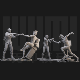 1/24 最后生还者乔尔艾莉18比例GK白模手办 3D打印兵人模型2884