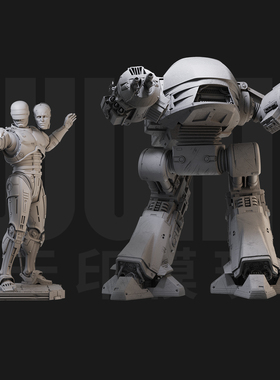 1/24 墨菲 ED209 机械战警 18比例GK白模手办3D打印兵人模型 5314