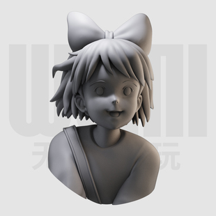 1/10 琪琪 魔女宅急便 宫崎骏 16比例GK树脂白模手办模型 1148