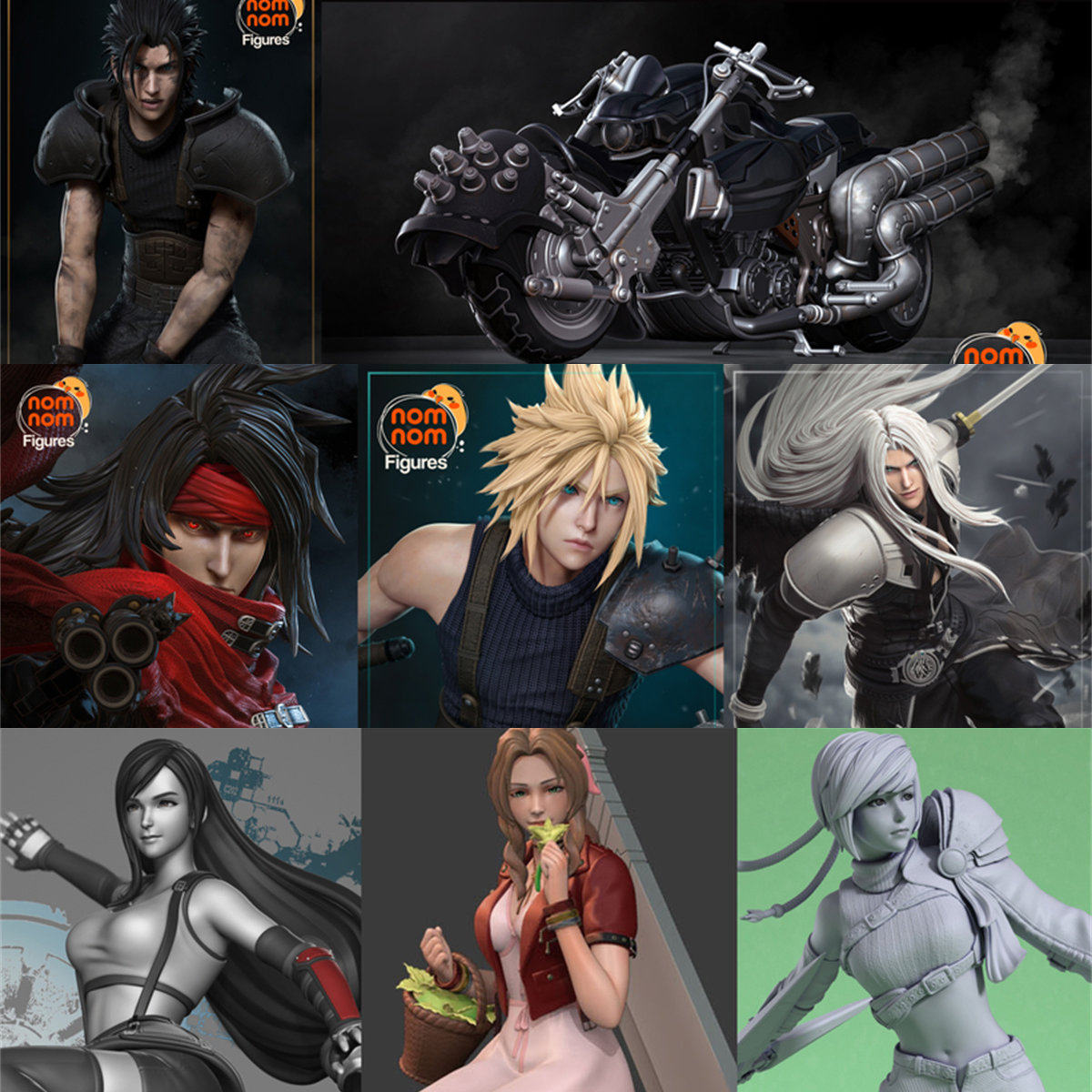 【最终幻想7合集】 蒂法 爱丽丝 克劳德 萨菲罗斯 扎克斯 GK白模