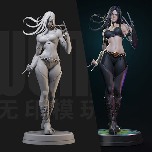 1/24 X23 漫威 X战警 18比例GK白模手办3D打印兵人模型 4632