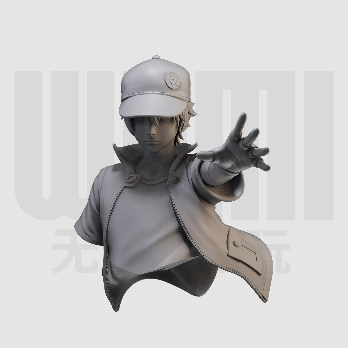 1/10 小智 宝可梦 半身胸像16比例GK白模3D打印树脂手办模型 872