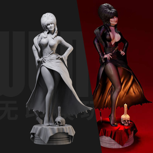 1/24 艾薇拉 暗黑女王美剧 18比例GK白模手办3D打印兵人模型 5607