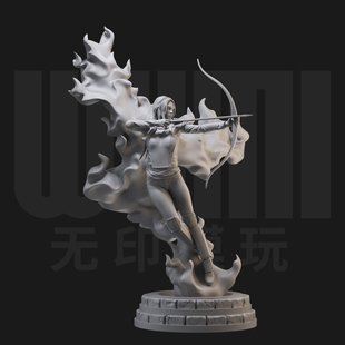 凯特大表姐 饥饿游戏角色1/24白模GK手办18比例兵人3D打印模型906