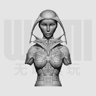 养鬼吃人 地狱修道士 1/10胸像白模 16比例GK树脂白模手办 1784