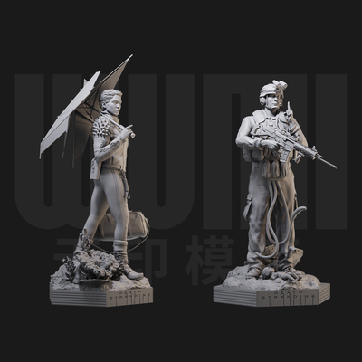 1/24 芙拉 克里夫 死亡搁浅18比例GK白模手办3D打印兵人模型 5804