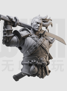 1/10 流浪剑士 龙与地下城 DND 16比例GK树脂白模手办模型 1155