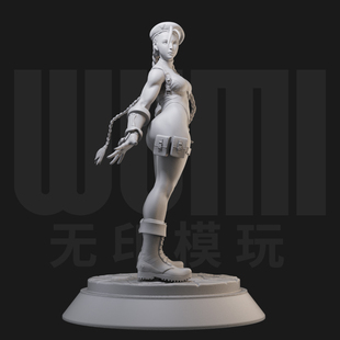 嘉米美少女风 街头霸王 1:24白模手办/18比例GK兵人3D打印模 1197