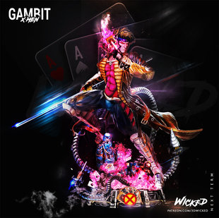 X战警 18比例兵人3D打印模型 漫威英雄 24白模GK手办 659 牌皇