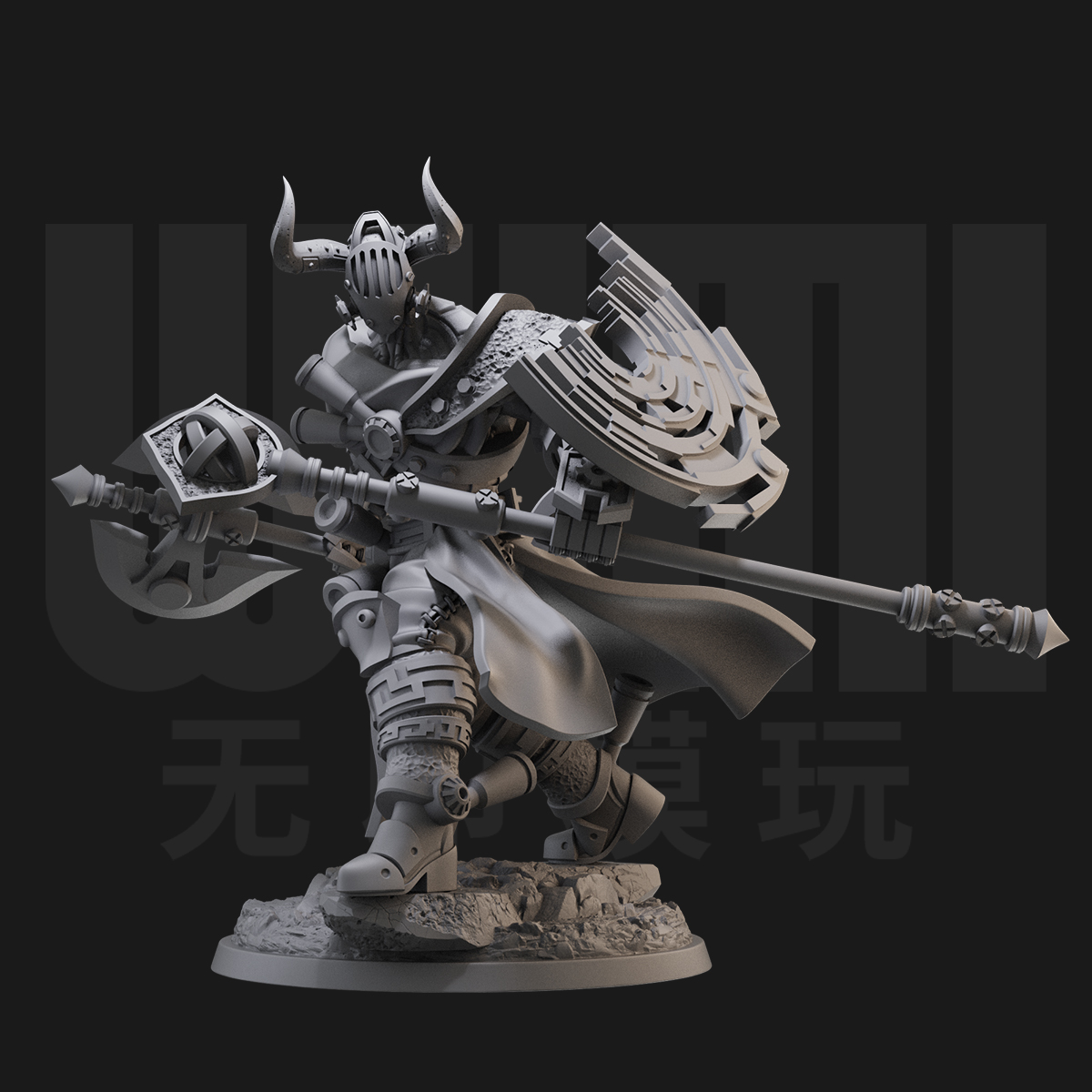 1/24 机械角斗士 DND 奇幻 18比例GK白模手办3D打印兵人模型 4397