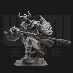 1/24 机械角斗士 DND 奇幻 18比例GK白模手办3D打印兵人模型 4397