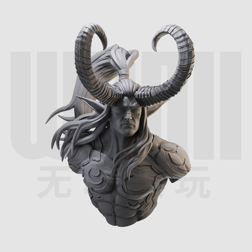 1/10 伊利丹·怒风 魔兽世界 16比例GK树脂白模手办模型 1440