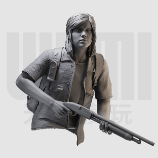 1/10艾莉 最后生还者 游戏 高尔夫16比例GK树脂白模手办模型 1488