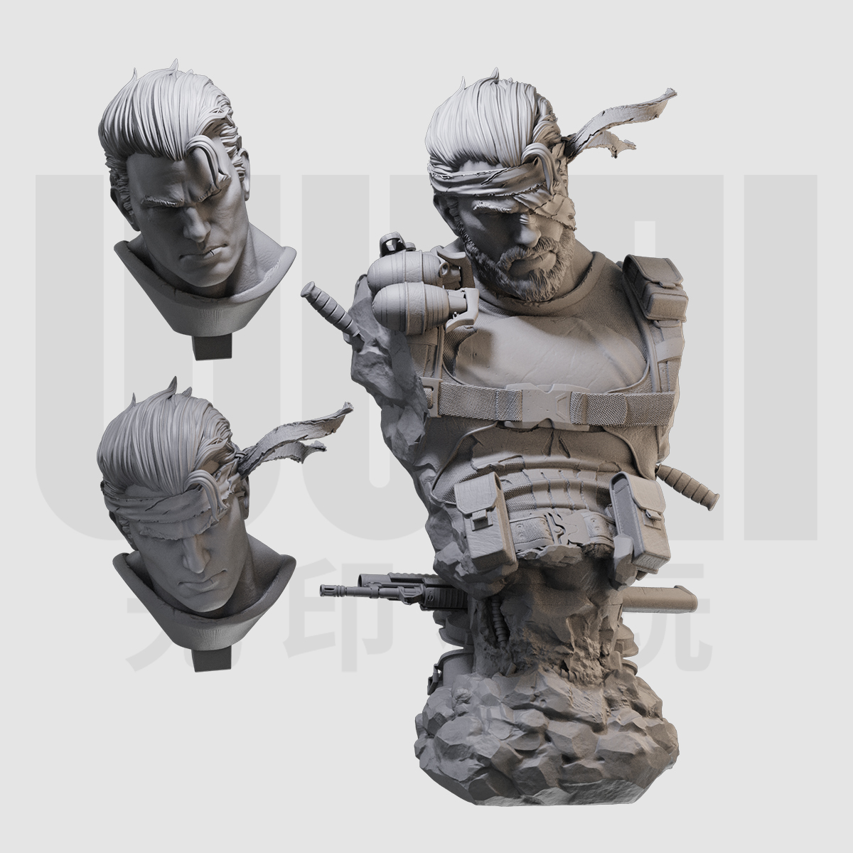 1/10 惩罚者胸像 漫威 16比例GK树脂白模手办模型 962