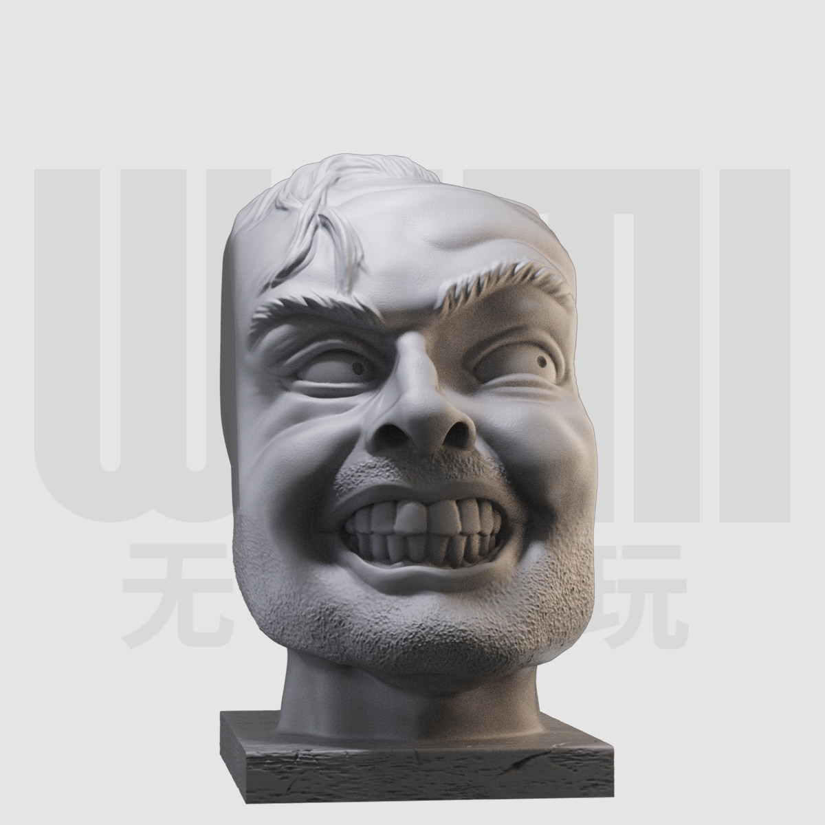 闪灵杰克经典头像 电影角色 1/16树脂白模 10比例gk手办模型 240