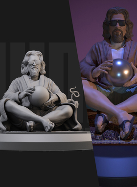 1/24 勒保斯基 谋杀绿脚趾 18比例GK白模手办3D打印兵人模型 4725