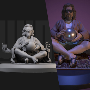 1/24 勒保斯基 谋杀绿脚趾 18比例GK白模手办3D打印兵人模型 4725