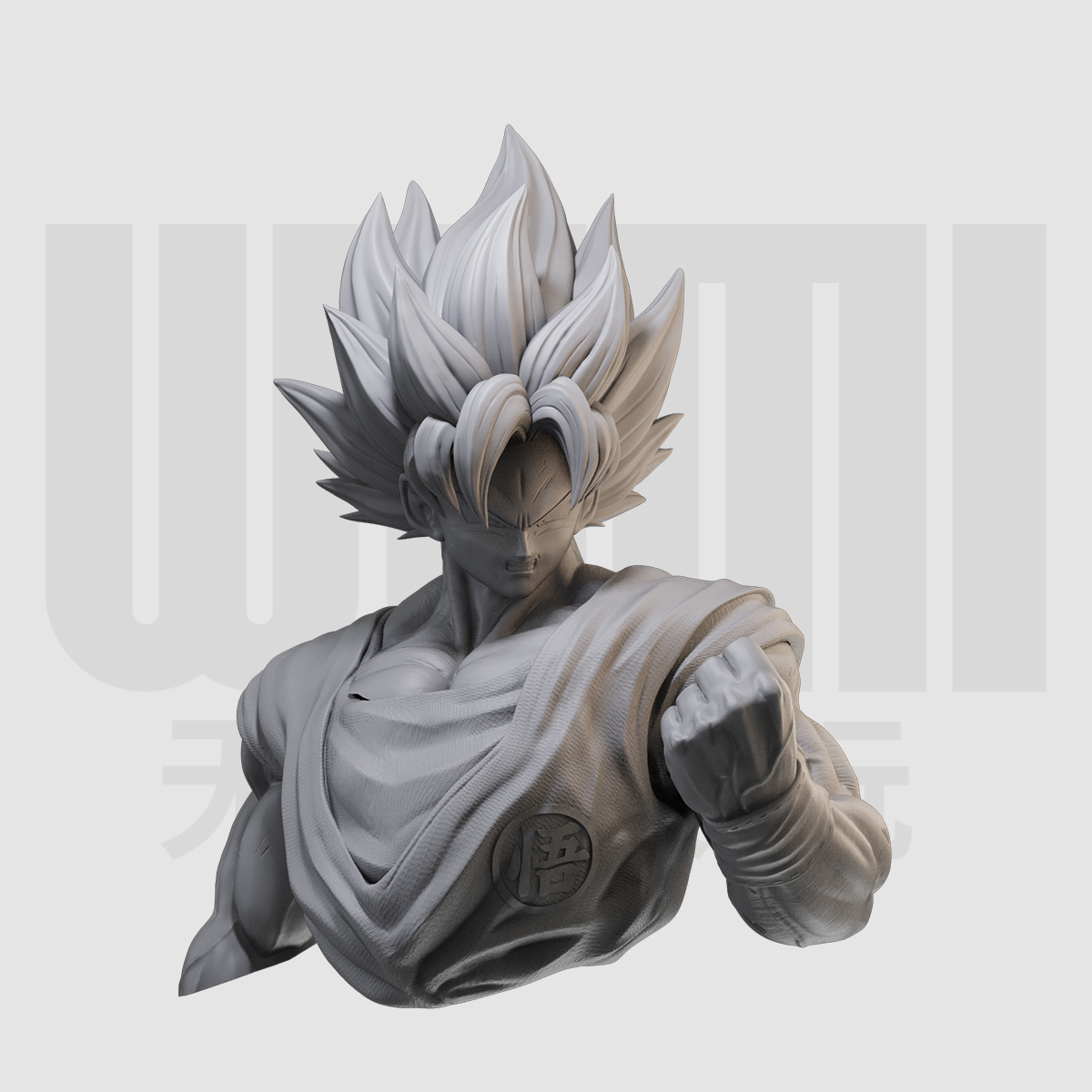 1/10孙悟空 超赛2 龙珠 16比例胸像GK白模3D打印树脂手办模型 916