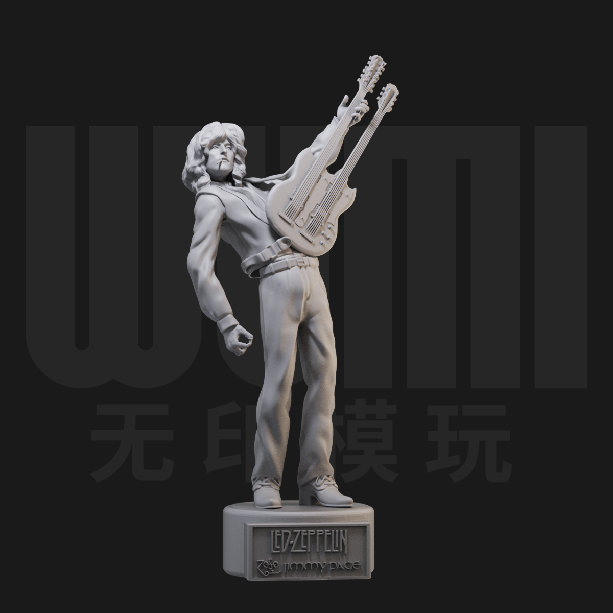 吉米佩奇 齐柏林飞艇 1/24白模gk手办 18比例兵人3d打印模型 1799